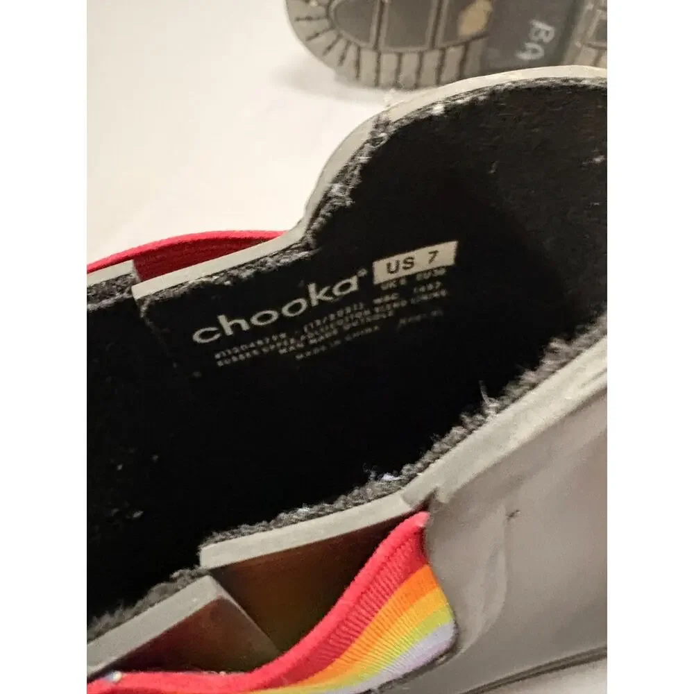 Chooka Ballard Pride 🏳️‍🌈Chelsea Waterproof Rain Boots Women’s Size 7 rainbow